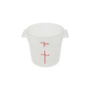 Thunder 1 qt, 5" Diameter x 5" Height, Round Food Storage Container, Translucent, Polypropylene, NSF, Each
