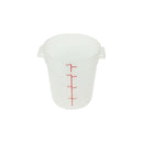 Thunder 4 qt, 7-2/5" Diameter x 8-_" Height, Round Food Storage Container, Translucent, Polypropylene, NSF, Each