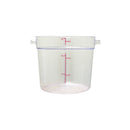 Thunder 6 qt, 8-8/9" Diameter x 7-5/8" Height, Round Food Storage Container, Clear Color, Polycarbonate, NSF, Each