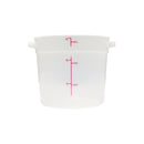 Thunder 6 qt, 8-8/9" Diameter x 7-5/8" Height, Round Food Storage Container, Translucent, Polypropylene, NSF, Each