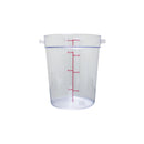 Thunder 8 qt, 8-8/9" Diameter x 10-4/5" Height, Round Food Storage Container, Clear Color, Polycarbonate, NSF, Each