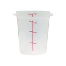 Thunder 8 qt, 8-8/9" Diameter x 10-4/5" Height, Round Food Storage Container, Translucent, Polypropylene, NSF, Each
