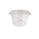 Thunder 12 qt, 12-2/5" Diameter x 8-3/7" Height, Round Food Storage Container, Clear Color, Polycarbonate, NSF, Each