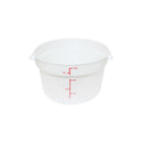 Thunder 12 qt, 12-2/5" Diameter x 8-3/7" Height, Round Food Storage Container, White Color, Polypropylene, NSF, Each