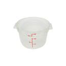 Thunder 12 qt, 12-2/5" Diameter x 8-3/7" Height, Round Food Storage Container, Translucent, Polypropylene, NSF, Each