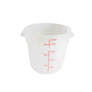 Thunder 18 qt, 12-2/5" Diameter x 12" Height, Round Food Storage Container, Translucent, Polypropylene, NSF, Each