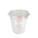 Thunder 22 qt, 12-2/5" Diameter x 14-7/8" Height, Round Food Storage Container, Clear Color, Polycarbonate, NSF, Each