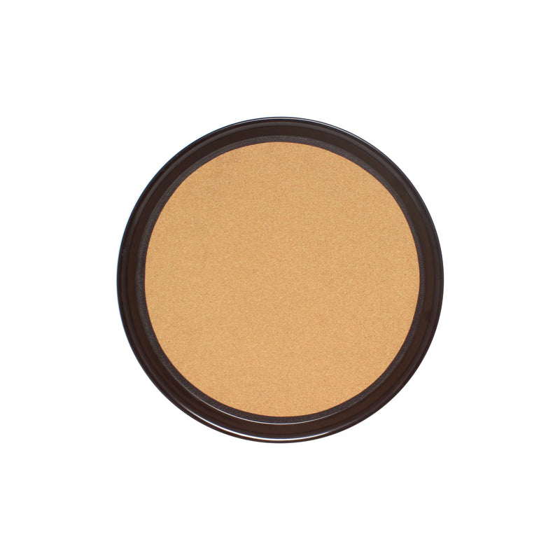 Thunder 12" Round Anti-Slip Tray with Cork Surface, Brown Color, Acrylonitrile Butadiene Styrene with Cork, No Dishwashing, Each