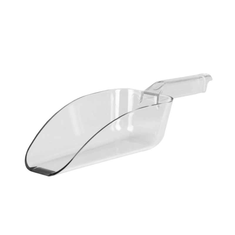 Thunder 6 oz, 10-1/4" x 2-3/8" x 2-1/4", Ice Scoop, Clear Color, Polycarbonate, One-Piece, NSF, Each