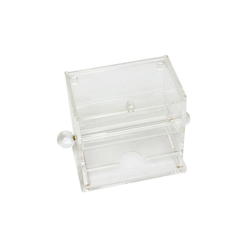 Thunder 7-5/8" x 4-1/8" x 5-5/8", Stir Dispenser, Acrylic, Easy lift top for refills, Clear Color, Each