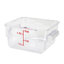 Thunder 2 qt, 7" x 7" x 4", Square Food Storage Container, Clear Color, Polycarbonate, NSF, Each