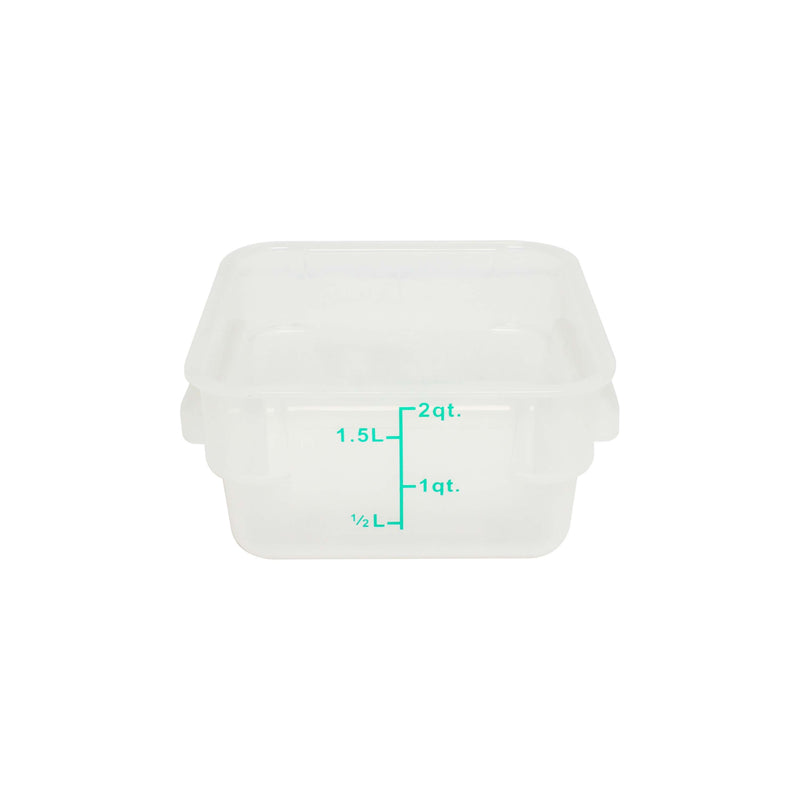 Thunder 2 qt, 7" x 7" x 4", Square Food Storage Container, Translucent, Polypropylene, NSF, Each