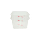 Thunder 6 qt, 8-7/8" x 8-6/7" x 7-1/2", Square Food Storage Container, Translucent, Polypropylene, NSF, Each