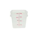 Thunder 8 qt, 8-7/8" x 8-6/7" x 9", Square Food Storage Container, Translucent, Polypropylene, NSF, Each