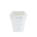 Thunder 22 qt, 11-1/4" x 11-2/9" x 15-3/4" Square Food Storage Container, Translucent, Polypropylene, NSF, Each
