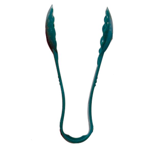 Thunder 6" x 2-1/4" x 1-1/4", Scallop Grip Tong, Green Color, Polycarbonate, One-Piece, NSF, Each