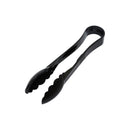 Thunder 9" x 3" x 1-5/8", Scallop Grip Tong, Black Color, Polycarbonate, One-Piece, NSF, Each