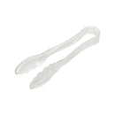 Thunder 9" x 3" x 1-5/8", Scallop Grip Tong, Clear Color, Polycarbonate, One-Piece, NSF, Each