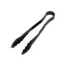 Thunder 12" x 3-3/8" x 1-3/4", Scallop Grip Tong, Black Color, Polycarbonate, One-Piece, NSF, Each