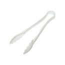 Thunder 12" x 3-3/8" x 1-3/4", Scallop Grip Tong, White Color, Polycarbonate, One-Piece, NSF, Each
