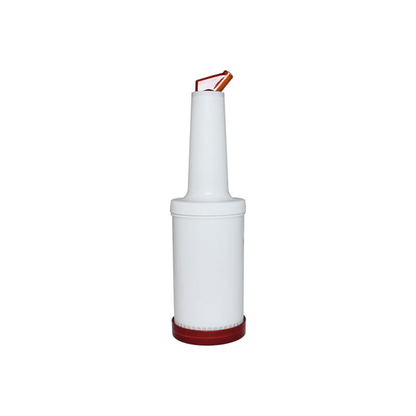 Thunder 3-3/4" x 3-3/4" x 13-1/8", 1 qt Liquor Storer and Pour Bottle, Brown Color, Each