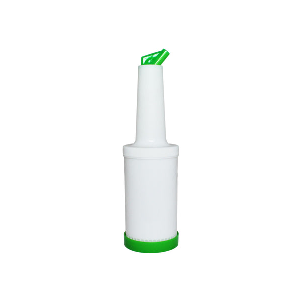Thunder 3-3/4" x 3-3/4" x 13-1/8", 1 qt Liquor Storer and Pour Bottle, Green Color, Each