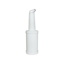 Thunder 3-3/4" x 3-3/4" x 13-1/8", 1 qt Liquor Storer and Pour Bottle, White Color, Each