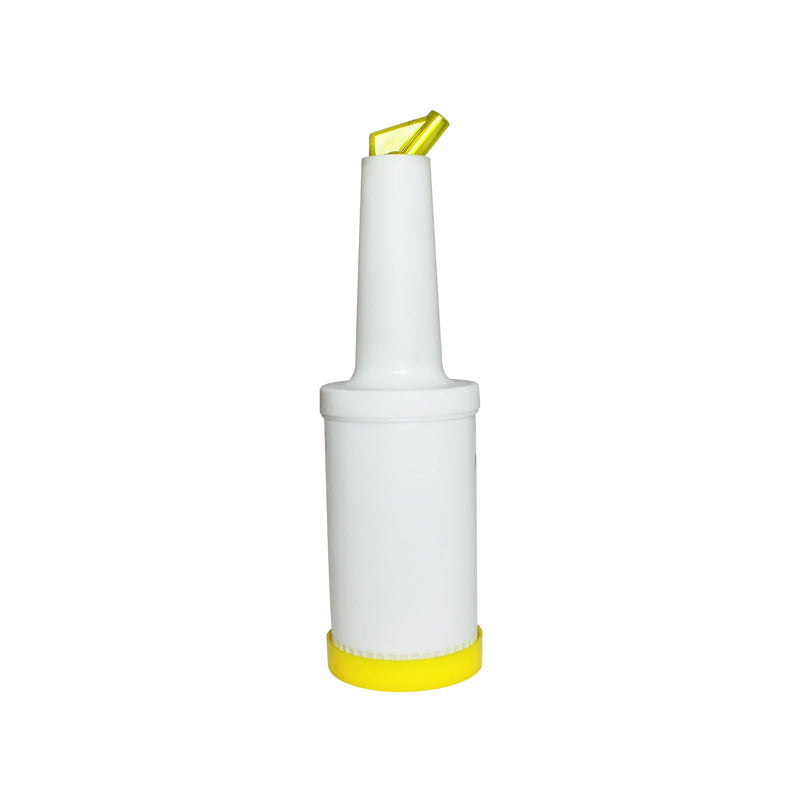Thunder 3-3/4" x 3-3/4" x 13-1/8", 1 qt Liquor Storer and Pour Bottle, Yellow Color, Each