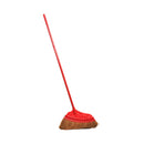 Thunder 13-1/2" x 7/8" x 46-1/2" Broom, Coconut Broom with Polyethylene Body and Bamboo Handle, Each
