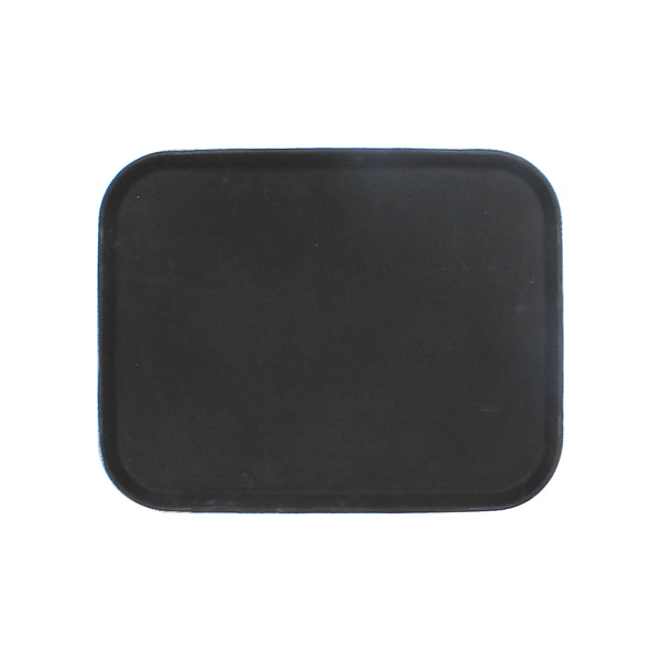 Thunder 14" x 18" Rectangular Anti-Slip Tray with Rubber Lined Surface, Black Color, Polypropylene with Rubber Sheet, NSF, Each