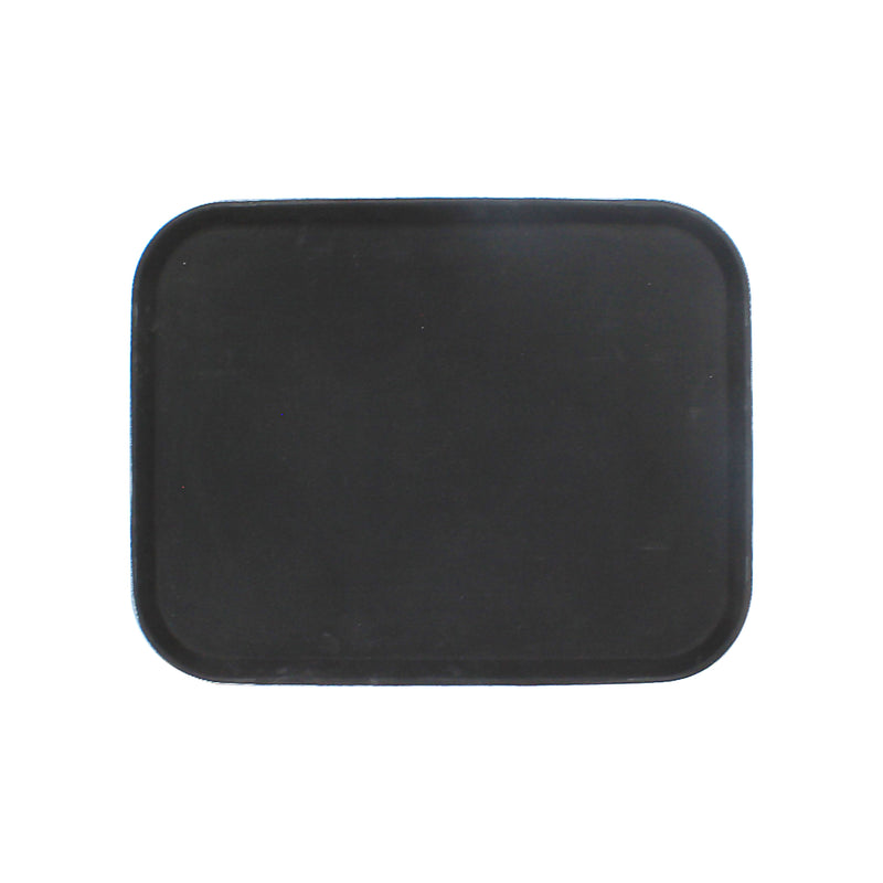 Thunder 14" x 18" Rectangular Anti-Slip Tray with Rubber Lined Surface, Black Color, Polypropylene with Rubber Sheet, NSF, Each