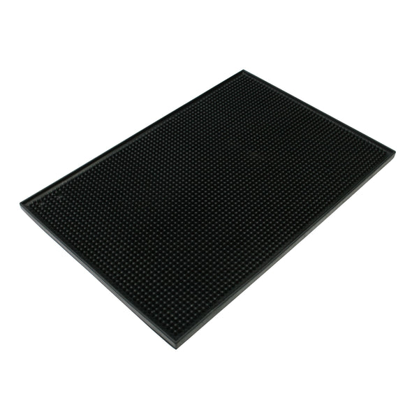 Thunder 12" x 18" Bar Servicing Mat, Black Color, PolyVinyl Chloride, Each