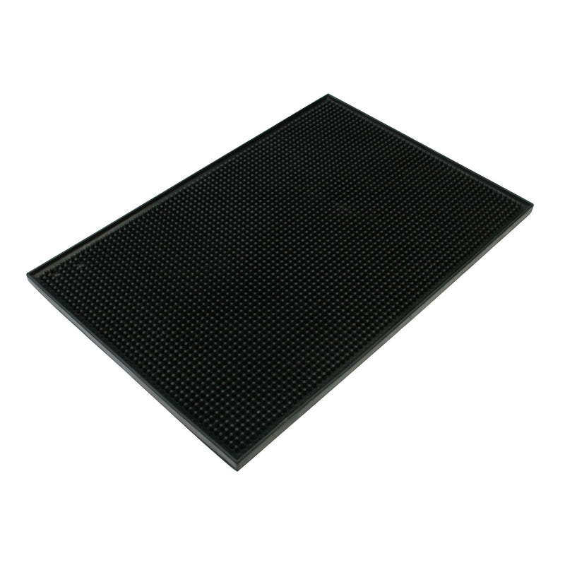 Thunder 12" x 18" Bar Servicing Mat, Black Color, PolyVinyl Chloride, Each