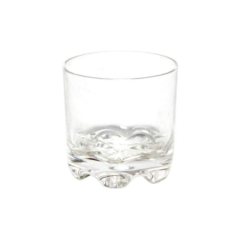 Thunder 8-1/2 oz Rock Glass, Clear Color, Polycarbonate, Footed Heavy Base, Pyramid Stacking Style, Each