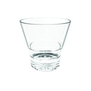 Thunder 8 oz V-Shape Rock Glass, Clear Color, Polycarbonate, Starburst Heavy Base, Inline Stacking Style, Each