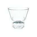 Thunder 10 oz V-Shape Rock Glass, Clear Color, Polycarbonate, Starburst Heavy Base, Inline Stacking Style, Each