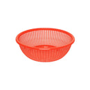 Thunder 11-1/2" Diameter x 3-7/8" Height, Round Perforated Wash Basket, Polypropylene, Comes in Assorted Red and Blue Colors, Each