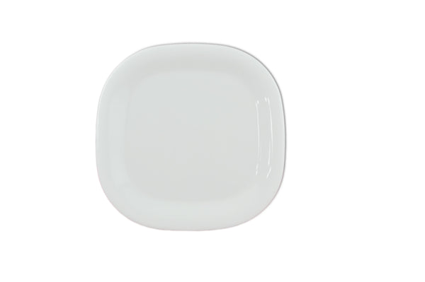Thunder 8-1/4" x 8-1/4" Round Square Plate, Passion White, Melamine, NSF, Each