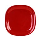 Thunder 11" x 11" Round Square Plate, Passion Red, Melamine, NSF, Each