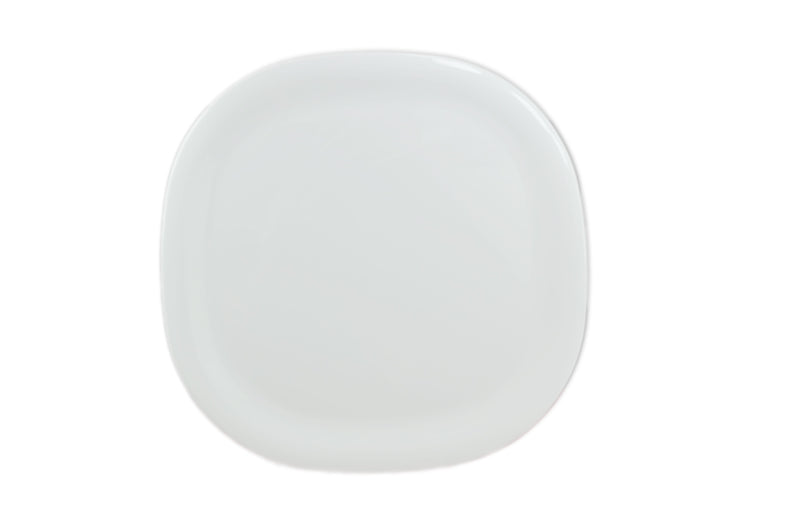 Thunder 14" x 14" Round Square Plate, Passion White, Melamine, NSF, Each