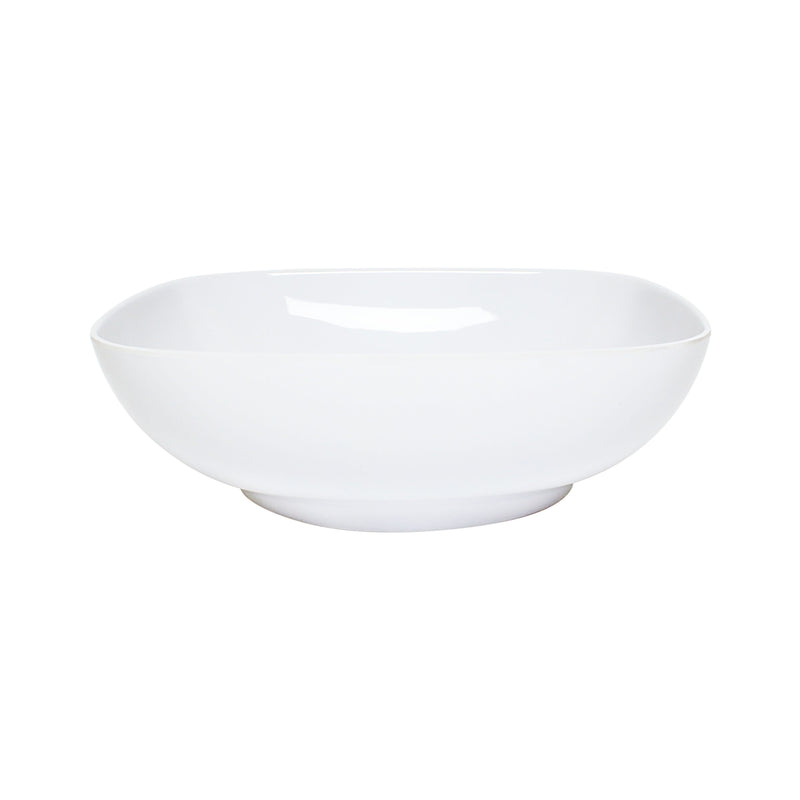 Thunder 128 oz, 11" x 11", 3-1/2" Deep, Round Square Bowl, Passion White, Melamine, NSF, Each