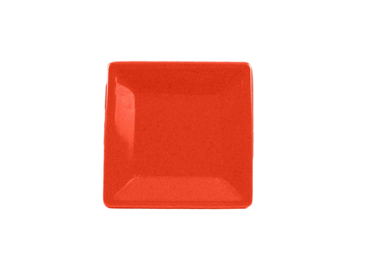 Thunder 8-1/4" x 8-1/4", 7/8" Deep, Square Plate, Passion Red, Melamine, NSF, Each
