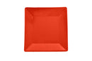 Thunder 13-3/4" x 13-3/4", 1-1/8" Deep, Square Plate, Passion Red, Melamine, NSF, Each
