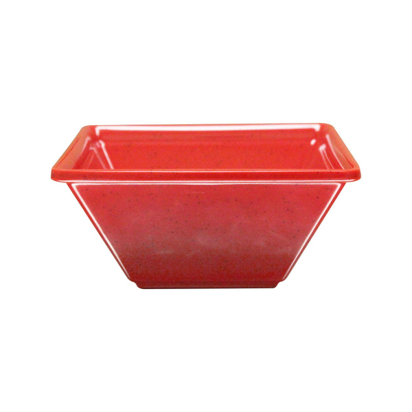 Thunder 8 oz, 4"x 4", 2" Deep, Square Bowl, Passion Red, Melamine, NSF, Each