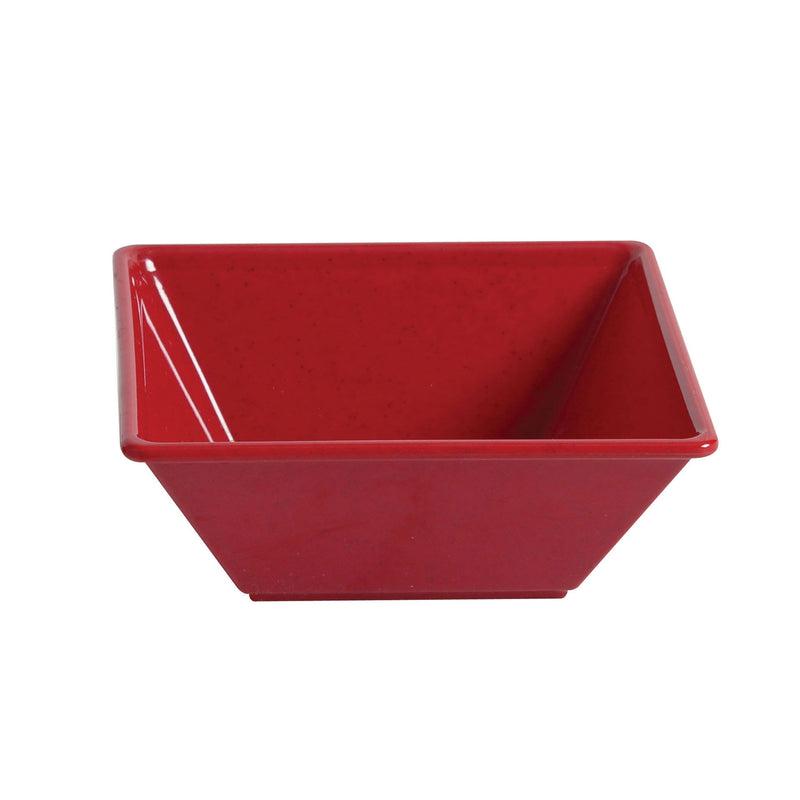 Thunder 52 oz 8" x 8", 2-1/2" Deep, Square Bowl, Passion Red, Melamine, NSF, Each