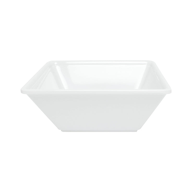 Thunder 52 oz 8" x 8", 2-1/2" Deep, Square Bowl, Passion White, Melamine, NSF, Each