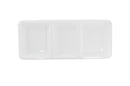 Thunder 28 oz, 15" x 6-1/4" x 1-3/8", Rectangular 3-Section Tray, Passion White, Melamine, NSF, Each