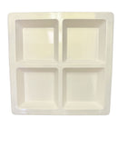 Thunder 60 oz, 13-1/2" x 13-1/2" x 1-3/8", Square 4-Section Tray, Passion Pearl, Melamine, NSF, Each