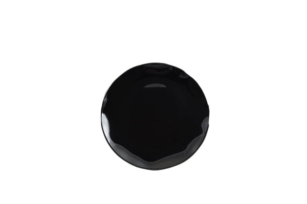 Thunder 10-1/2" Diameter, Round Dinner Plate, Two Tone-Black Pearl & White, Melamine, NSF, Each