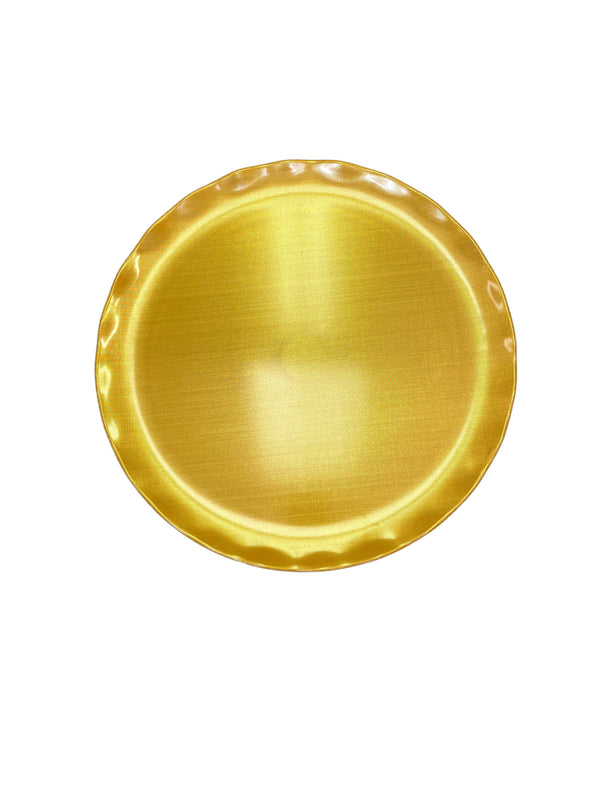 Thunder 16" Round Plate, Gold Pearl, Melamine, NSF, Each